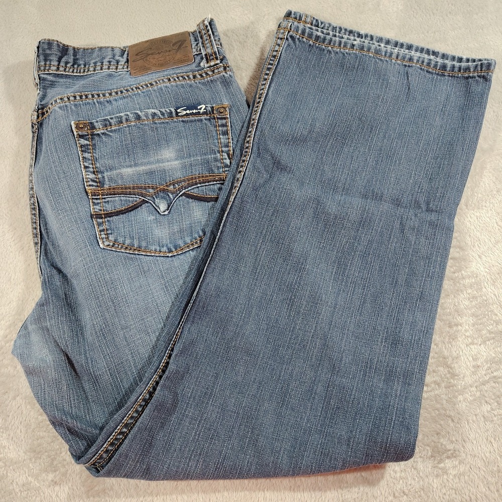 Seven 7 Bootcut Blue Jeans Ladies 38/30 Denim Cotton Classic Comfort Western